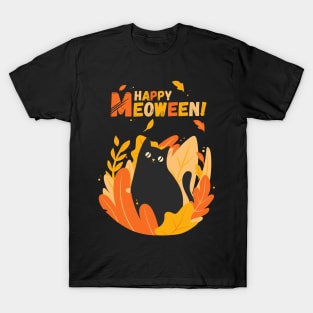 Happy Meoween, Halloween Cute Cat! T-Shirt